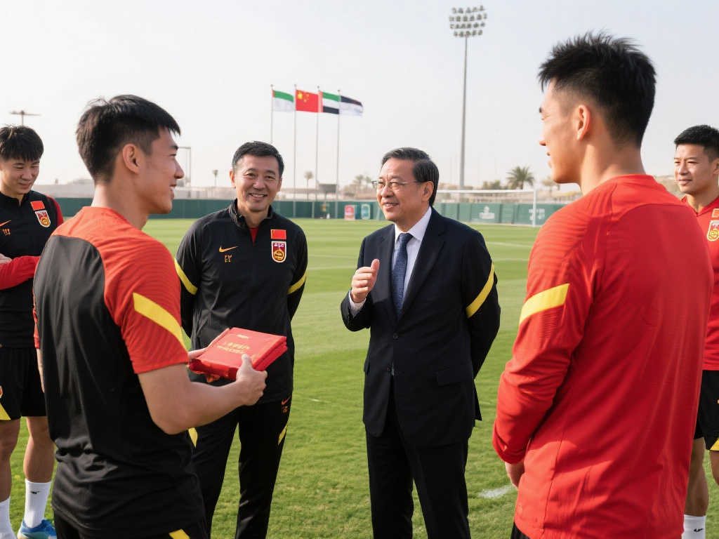 【特别关注】迪拜领事馆官员亲临探望国足现场! 【特别关注】迪拜领事馆官员亲临探望国足现场!